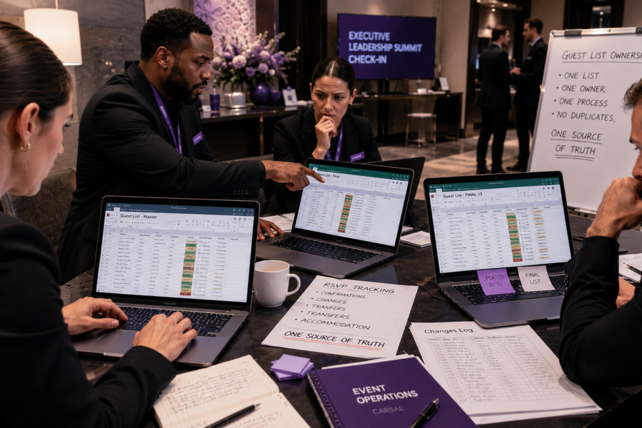 RSVP management for corporate events